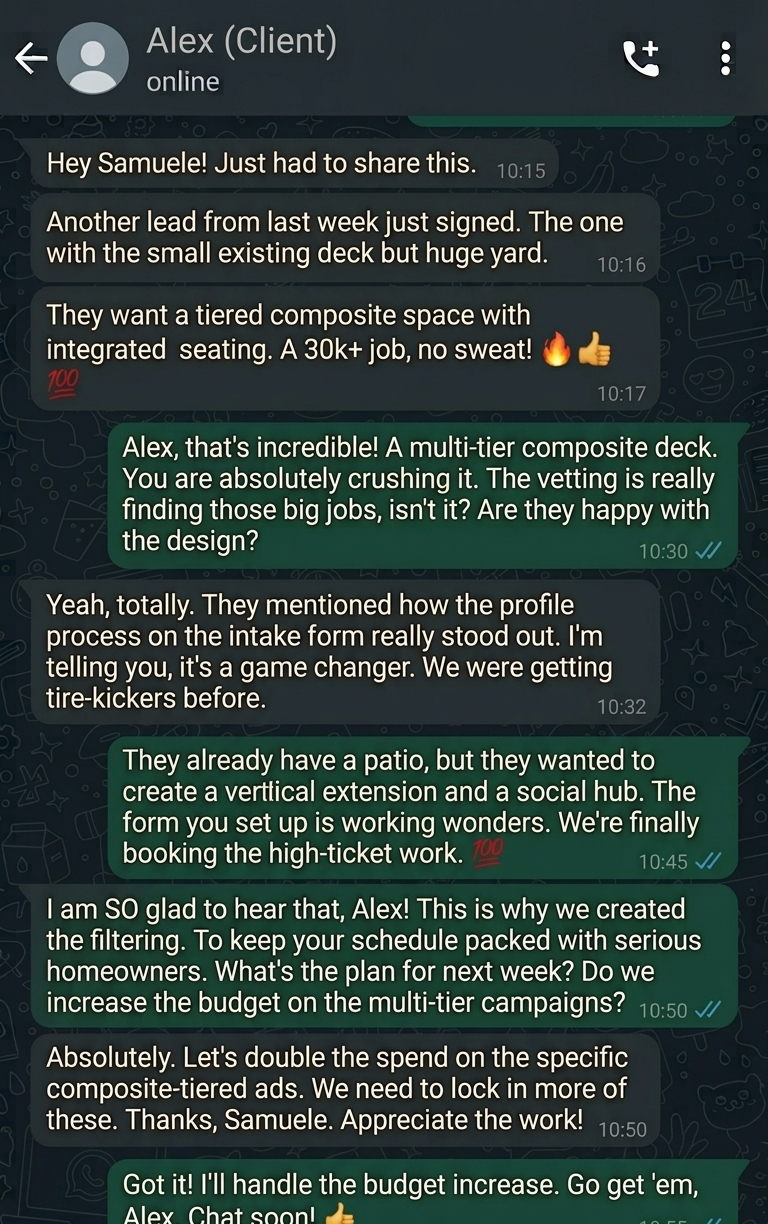$30K+ tiered composite deck signed